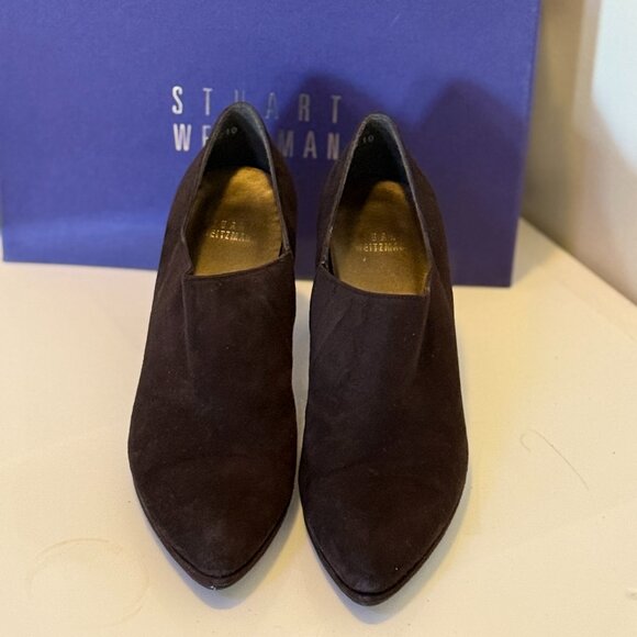 Stuart Weitzman Brown Suede Ankle Boot - Size 8.5 - Picture 2 of 3